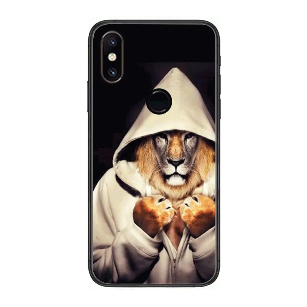 

Animals The lion Phone Case For xiaomi M2 C3 X3 F2 Lite NFC 6 5 x Poco k30 Pro Anime Black Cover Silicone Back Pretty