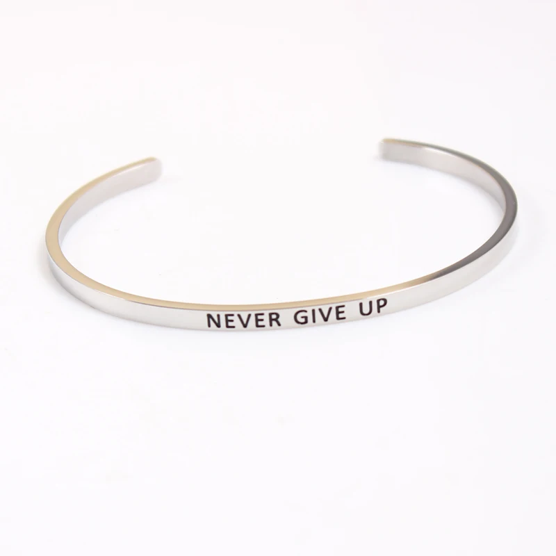 2021 Новый Нержавеющая сталь с гравировкой положительный вдохновляющие цитаты