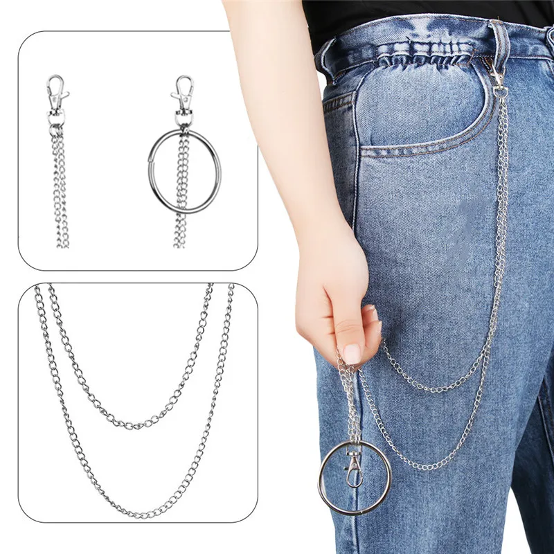 

14 Styles Simple Fashion Clothing Accessories Women Men Hip Hop Punk Rock High Waist Chain Jeans Trousers Key Warst Chains