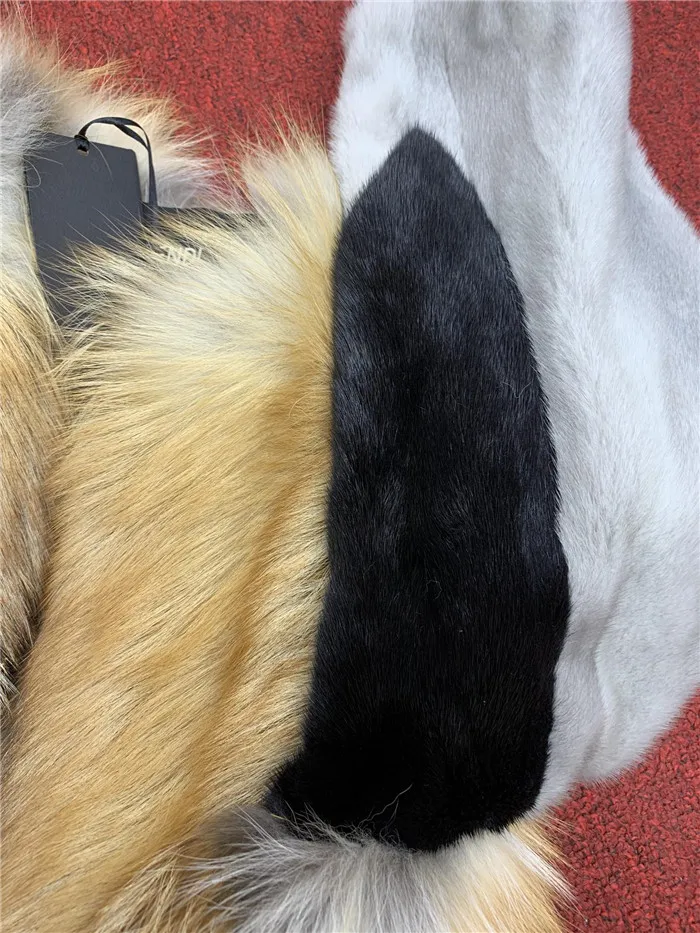 

Real Fur Jacket Winter 2021 Luxury Slim Red Fox Fur Coat Women Real Mink Fur Long Sleeve Double Faced Fur Jacket