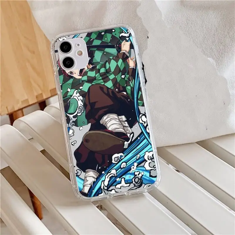 

Anime Demon Slayer Comics Phone Case Transparent for iPhone 11 12 mini pro XS MAX 8 7 6 6S Plus X 5S SE 2020 XR