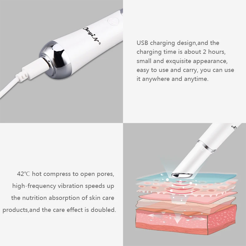 CKEYIN Лонический массажер для глаз с фотонной терапией, высокочастотными вибрациями и антивозрастным эффектом против морщин и темных кругов.