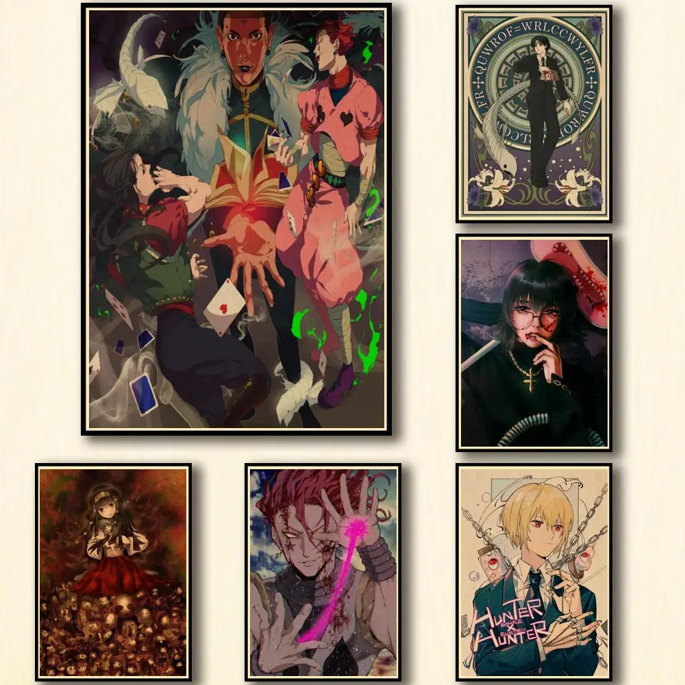 

33 дизайна, аниме Hunter X Hunter плакат из крафт-бумаги, домашняя наклейка, искусство, картина для кофейни, бара 1