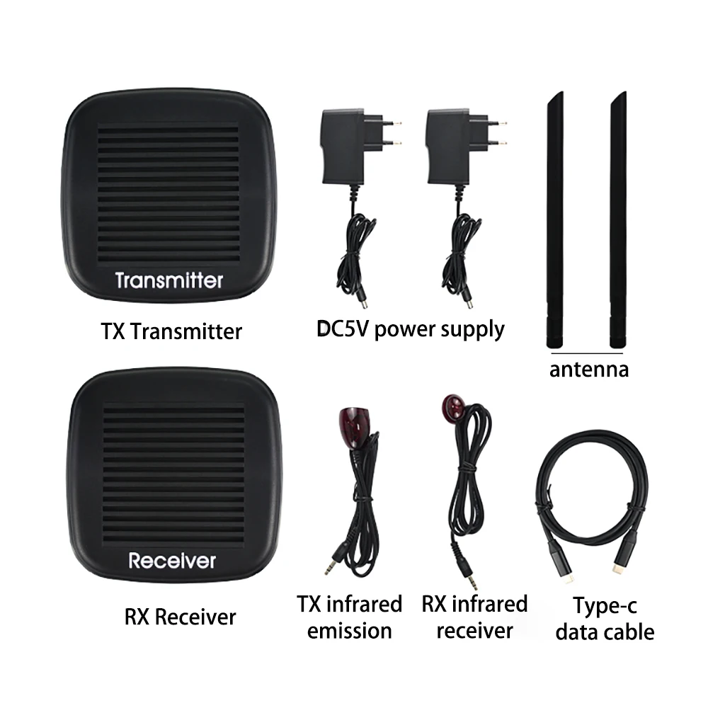 

200M Wireless WIFI HDMI Extender HDMI Transmitter Receiver 5.8G Support HD 1080P/60Hz Compatible HDMI 1.3 Audio Video Converter