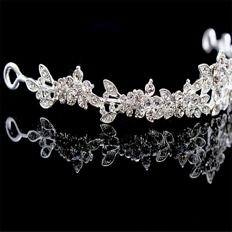 Модная элегантная головная повязка блестящая Lmitation Crystal Стразы Корона тиары для