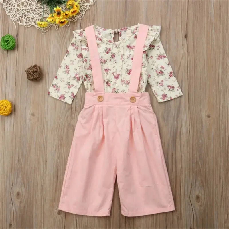 

Toddler Kids Baby Girl Autumn Outfit Clothes T-shirt Tops+Long Pants 2PCS Set