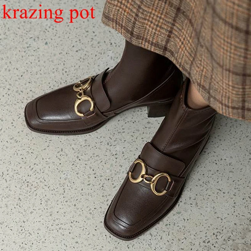 

Популярные модные ботинки Vichelo из натуральной коровьей кожи на среднем каблуке 2021, офисные женские зимние эластичные ботильоны без шнуровк...