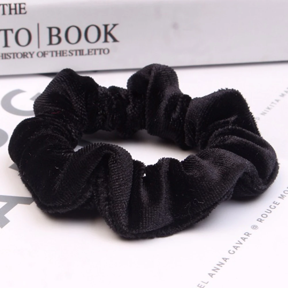 10pcs Accessories Scrunchies Solid Lightweight Hair Ties Gift Travel Elastic Daily Artificial Velvet Wide Women Girls Decoration | Красота и