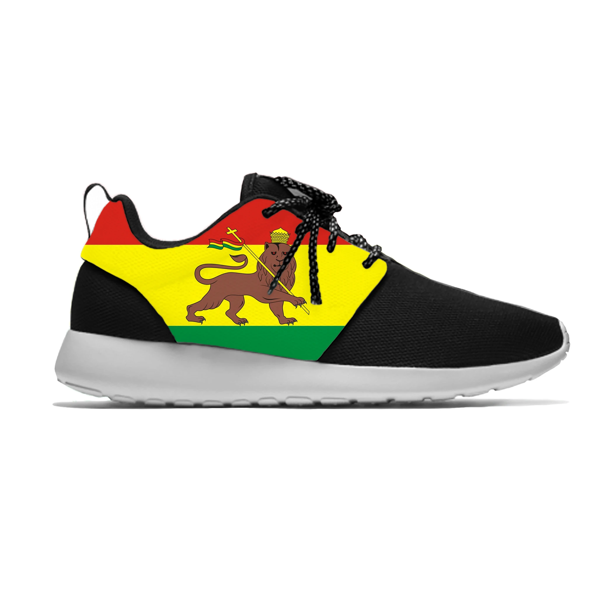 

Ethiopia Flag Lion of Judah Reggae Rasta Fashion Sport Running Shoes Casual Breathable Lightweight 3D Print Men Women Sneakers