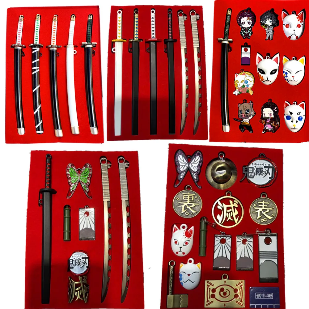 Демон убийца брелок в виде меча Фигурки игрушки призрак лезвие аниме Kimetsu no Yaiba