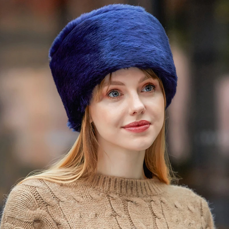 HT2851 Мужская и женская зимняя шапка Толстая теплая меховая Русская Шапка ушанка