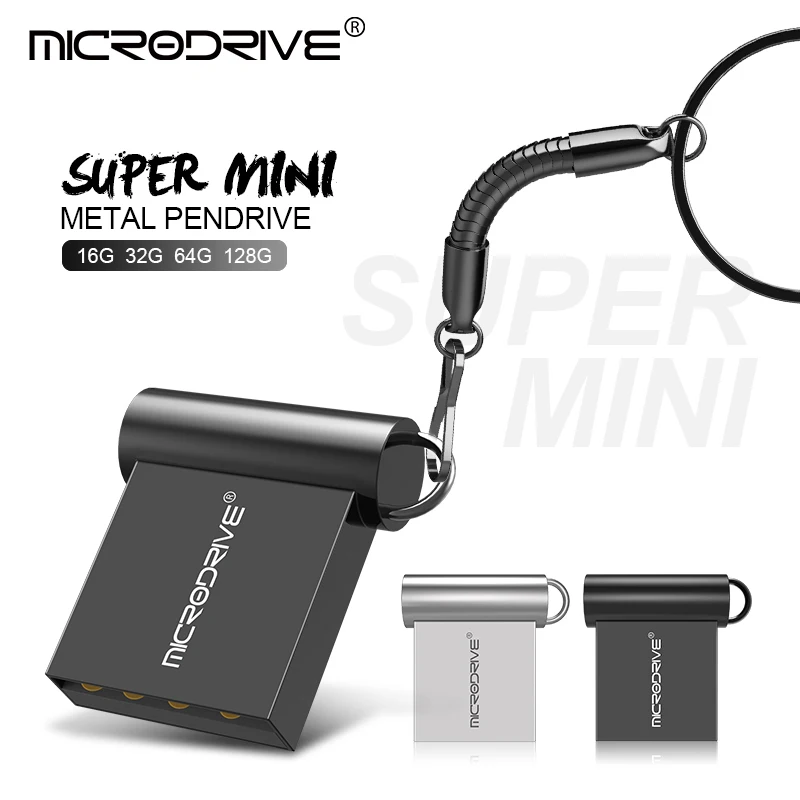 Мини-USB-накопитель USB 2 0 флеш-накопитель 64 ГБ 32 16 4 флеш-карта с кольцом для ключей
