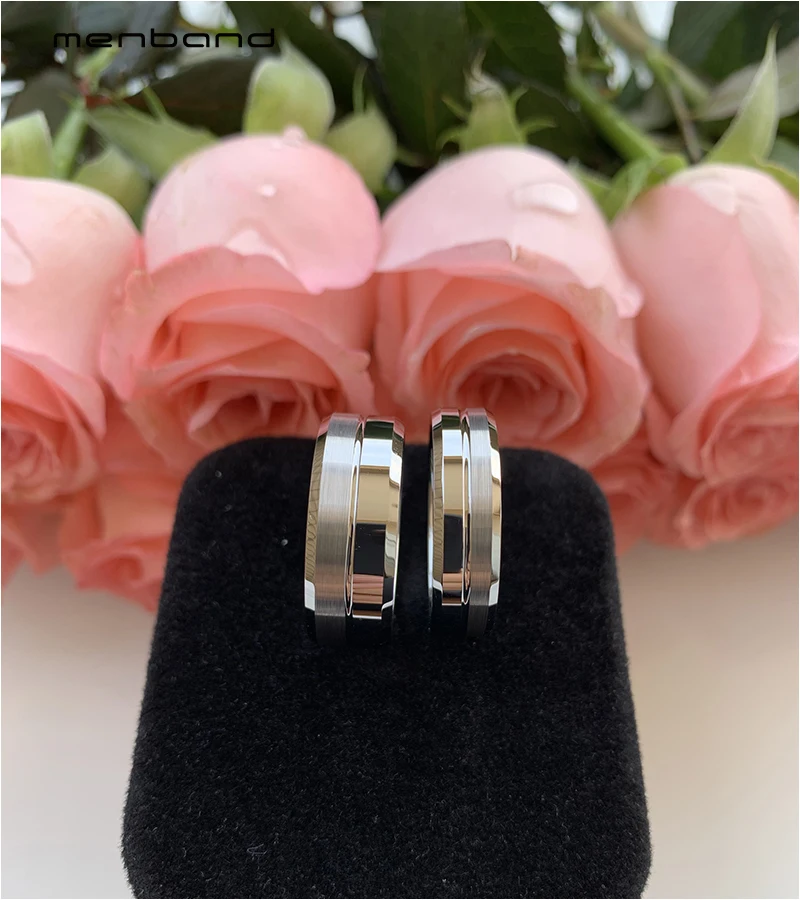 Классическое кольцо для мужчин и женщин мужское из карбида вольфрама со
