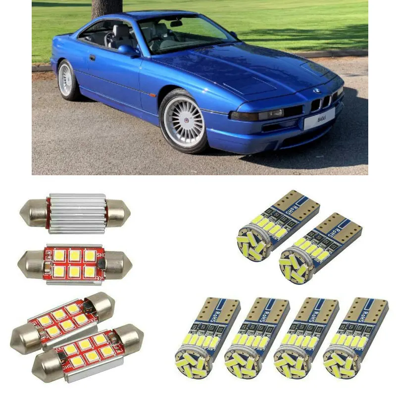 

Interior led Car lights For BMW 8 e31 coupe Reading dome bulbs for cars error free License Plate Light 6pc/lot