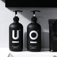 glass shampoo bottle soap dispenser shower travel empty bottle with dispensador for shampoo pump dispenser bathroom accessories