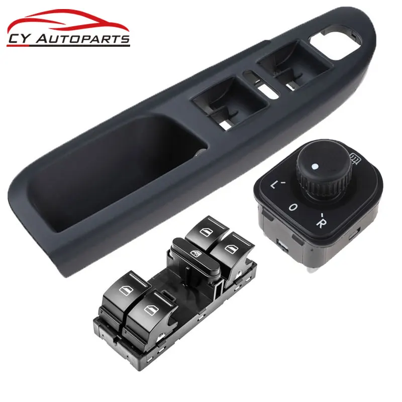 

Master Window Mirror Switch Panel Trim Bezel Cover + Switch Buttons For VW Passat B6 2006-2010 3C1867171 1K4959857B 1K0959565K