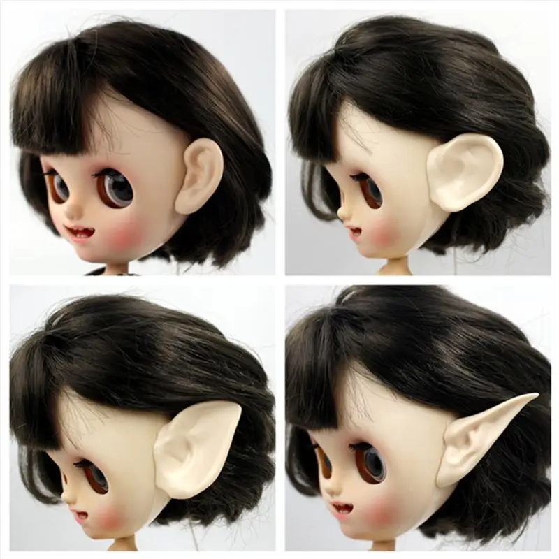 

Blyth Doll Icy Toy Ears Toy White Natural Tan Dark And Super Black Skin, Only Ears No Doll