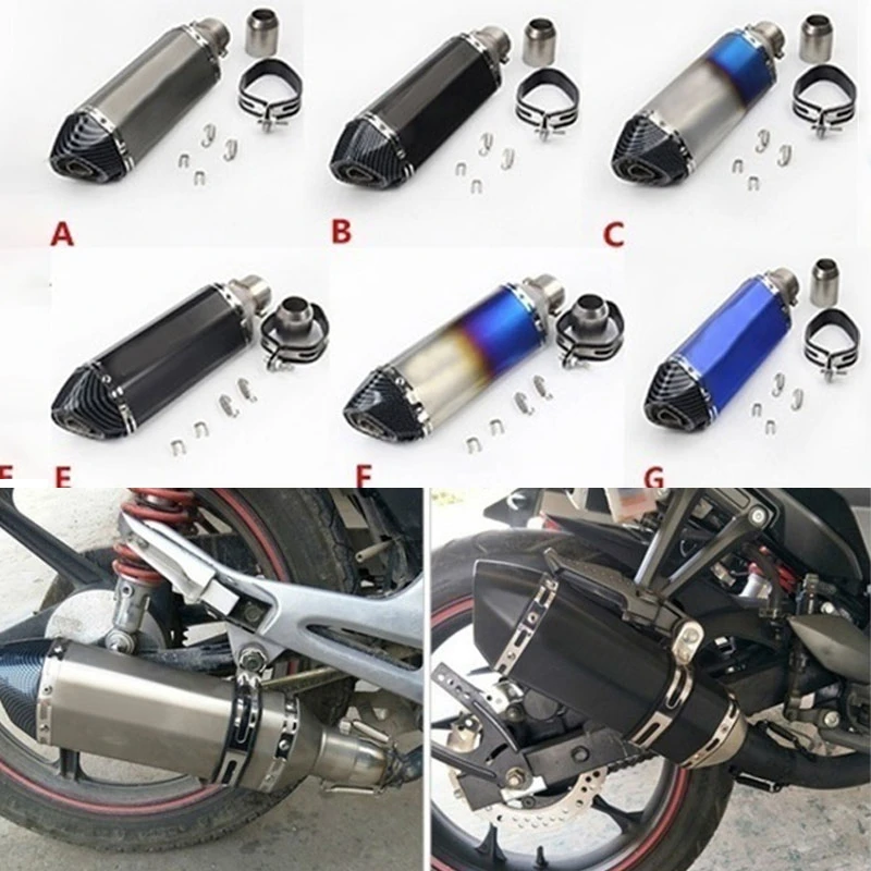 

51 мм универсальный глушитель выхлопной трубы мотоцикла труба мотокросса с дБ Killer питбайк для S1000RR R3 fz6 CBR125 tmax 500 pcx125