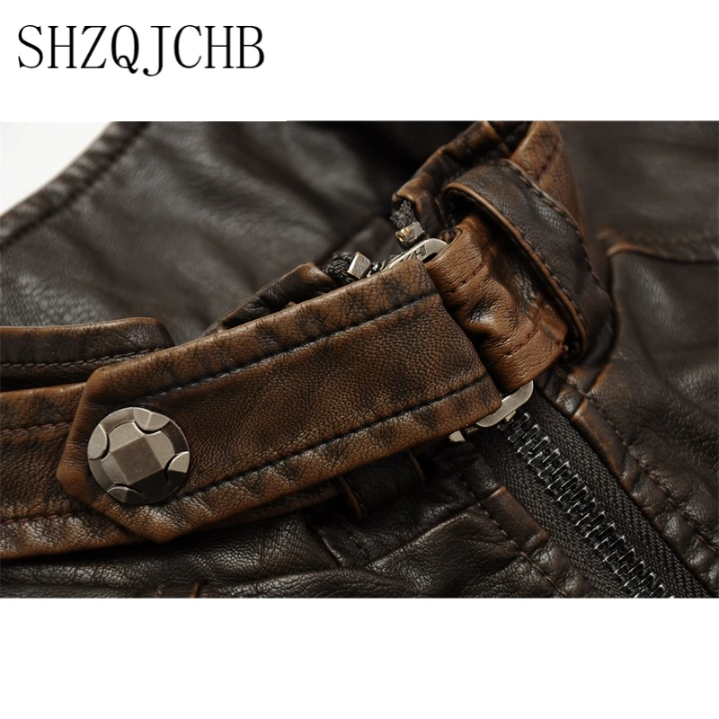 

Mens Brand Leather Jacket Coats 2021 Winter Male Fashion Warm PU Jackets Overcoats Male Motorcycle Leather Jacket Clothing