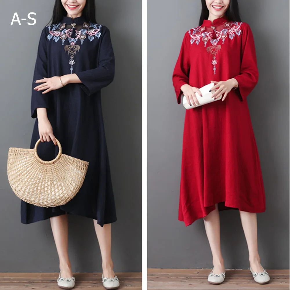 Три четверти рукава юбка с низом по косой и оборками традиционная китайская