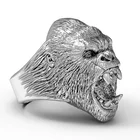 Кольцо berserk мужское металлическое, в виде животного березерка, кольцо орангутан