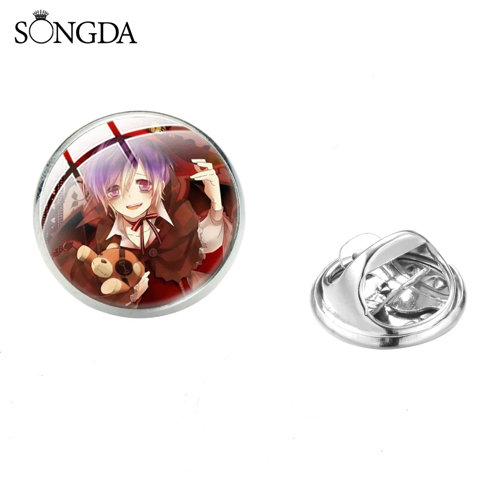 Японское аниме дьявольское искусство комори Юи значок косплея модный стеклянный