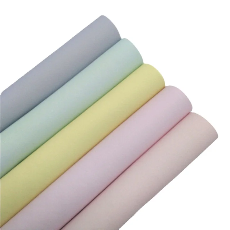 Пастельные цвета блестящая замша искусственная кожа Виниловая Ткань листы с