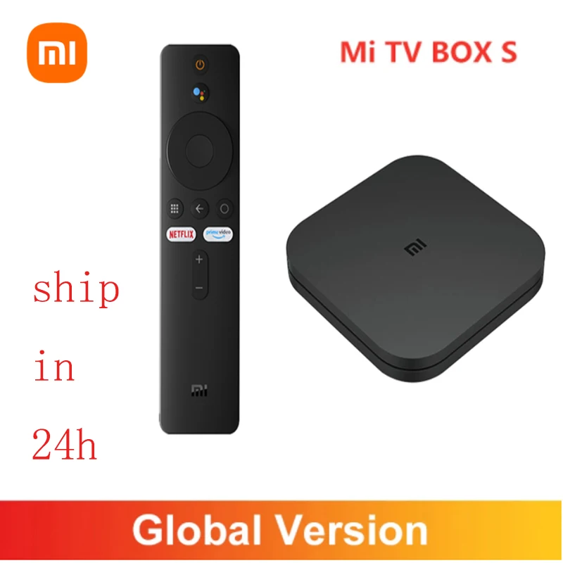 ТВ-приставка Xiaomi Mi TV Box S 4K Ultra HD Android TV 9,0 HDR 2 ГБ 8 ГБ WiFi Google Cast Netflix Smart Mi Box S медиаплеер