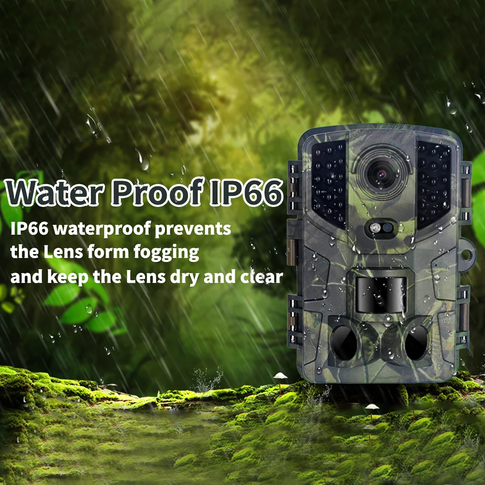 

PR800 Hunting Tail Camera 1080P HD IP66 Waterproof 32 Infrared Light Trail Camera for Wildlife Watching Deer Scouting