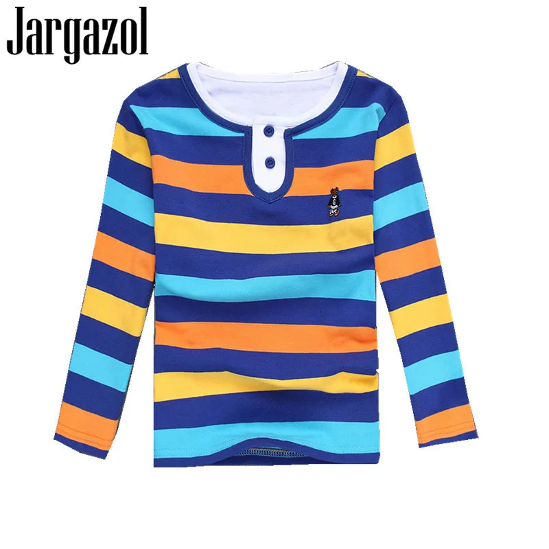 Футболка поло Повседневные рубашки для мальчиков детская одежда в полоску топы