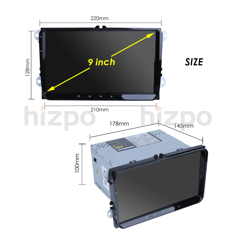 Android 9 0 9''DSP IPS автомобильный Радио GPS для Volkswagen Golf VW Polo Jetta B6 B7 Passat стерео WIFI RDS DVR