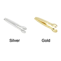 5 pcs gold sliver coffee sugar clip stainless steel anti skid tong ice palm shape food cake clamp kitchen gadgets bar buffet