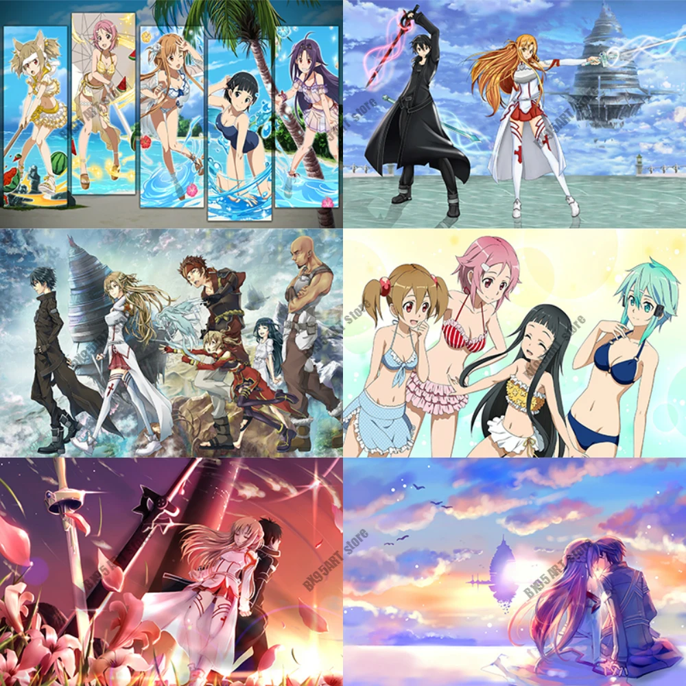 Алмазная 5d-мозаика искусство онлайн аниме наборы для вышивки крестиком полная