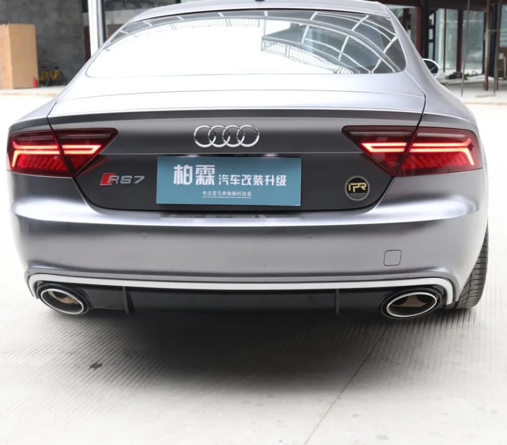 Полипропиленовый автомобильный диффузор для заднего бампера подходит 12 18 Audi A7 RS7