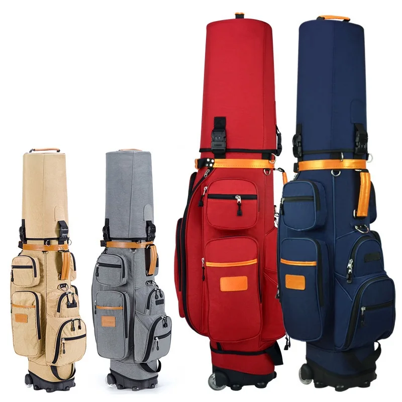 2020 Golf Travelling Bag Wheels Stand Caddy Airbag Flight Aviation High Capacity Cart Staff Package D0644 | Спорт и развлечения