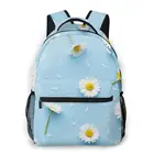 Детский Школьный рюкзак OLN для девочек-подростков, дорожный ранец с цветами ромашки для ноутбука, 2020