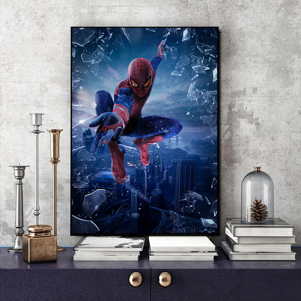 

Marvel Anime Avengers Spiderman Poster Superhero Character Canvas Painting Wall Art Prints Picture for Living Room Decor Cuadros