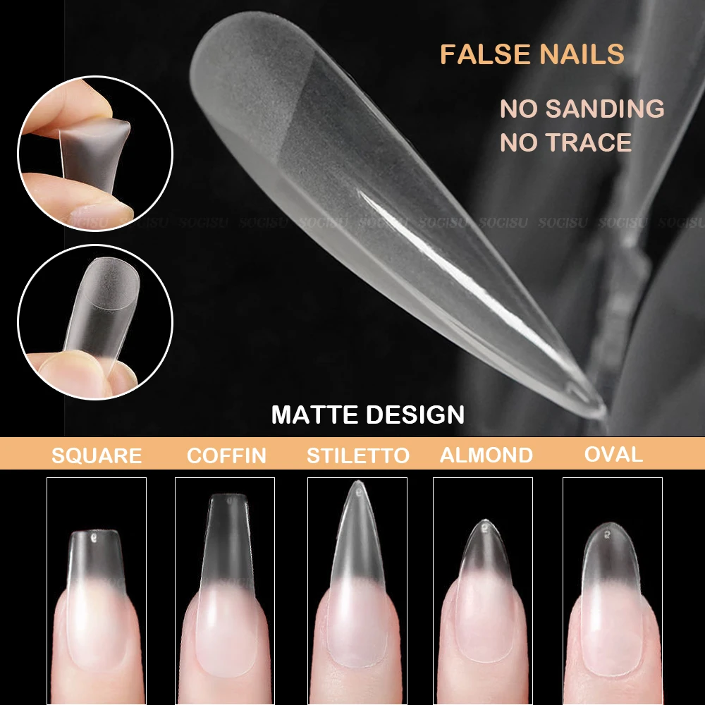Накладные ногти Новые матовые накладные капсулы пресс на