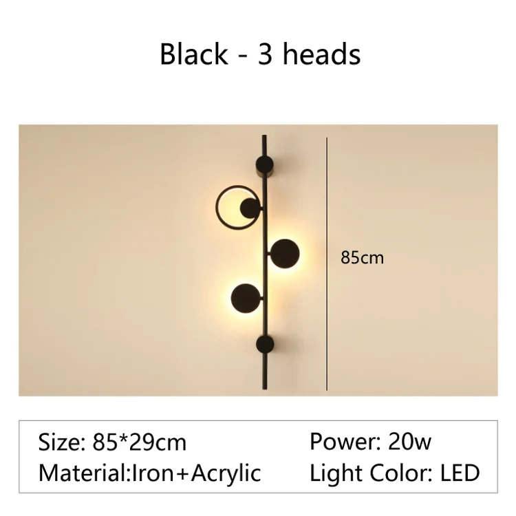 Настенные светильники Ynhaw черные/золотые  LED