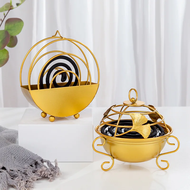 

Retro Nordic Iron Insect Mosquito Coil Holder Innovative Home Incense Sandalwood Mosquito Repellent Coil Holder Incense Burner
