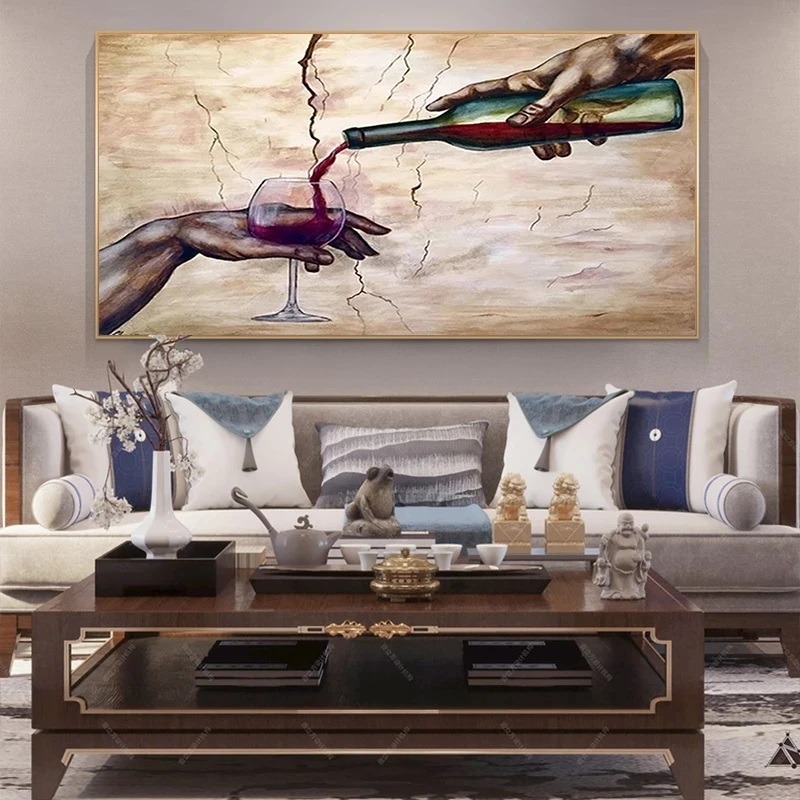 Художественный постер в стиле ретро Простой Настенный для вина художественная