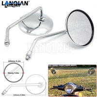 universal motorcycle chrome round rearview mirror side mirror accessories for honda cbf1000 cf750 vfr750 vfr800 vtr1000f z900