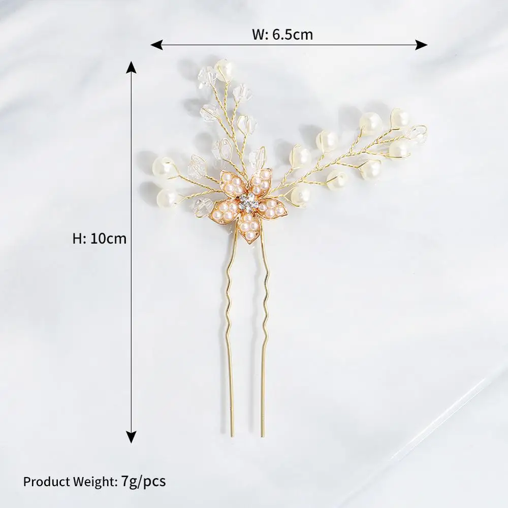 Новинка свадебные шпильки для волос ручной работы с белыми цветами и серебряными