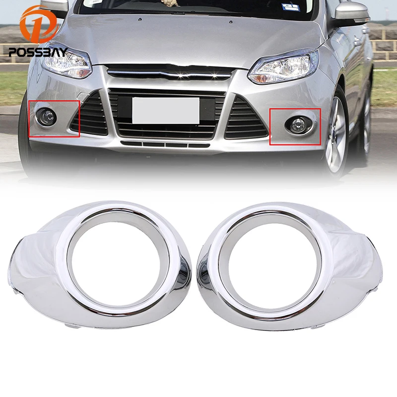 POSSBAY Car Bumper Front Fog Light Lamp Cover Grille for Ford Focus Sedan/Hatchback/Turnier DYB 2011-2014 Pre-facelift | Автомобили и