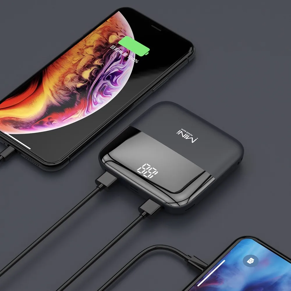 Внешний аккумулятор ёмкость 10000мАч порт USB C LED дисплей подойдёт для iPhone 12 и Xiaomi |