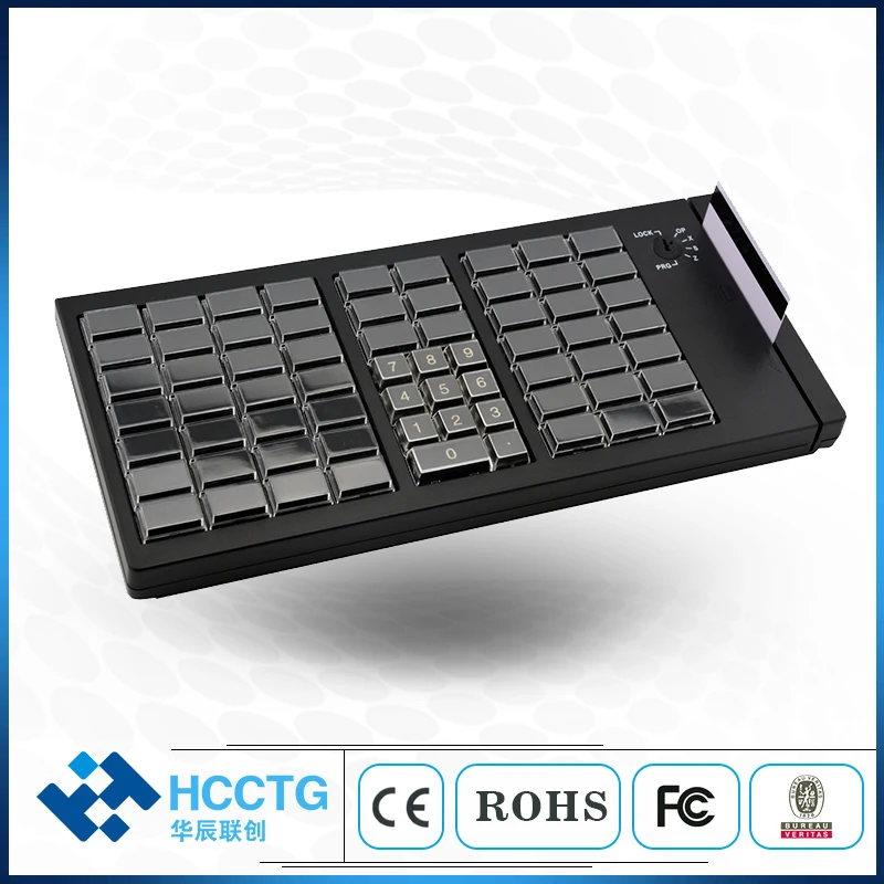KB66 66 клавиш POS программируемая клавиатура с магнитным кардридером