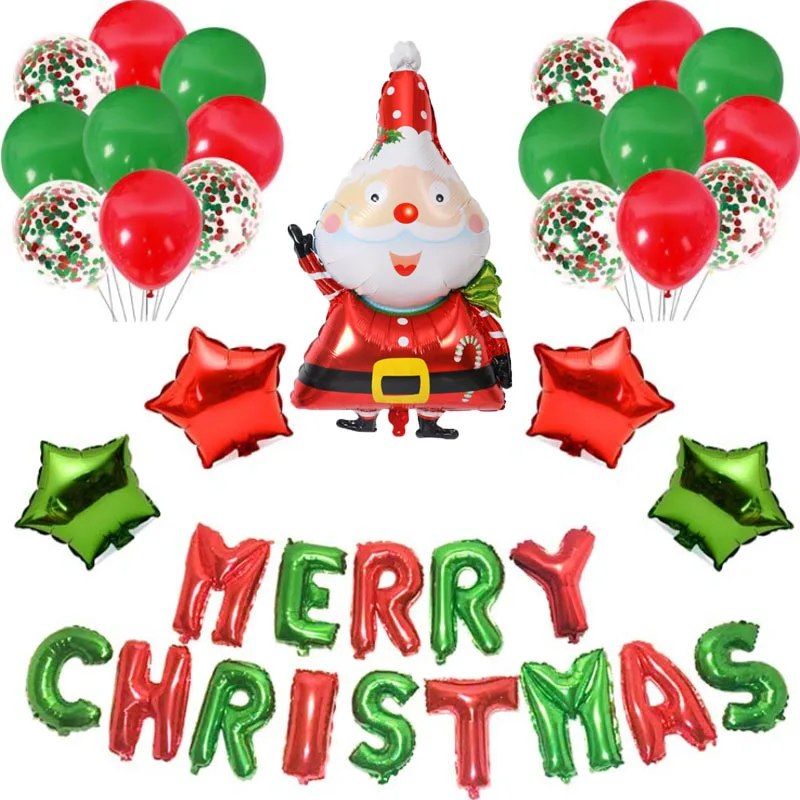 24 шт./компл. Merry Christmas шары пижамный комплект на Рождество Декор для дома Happy Новый