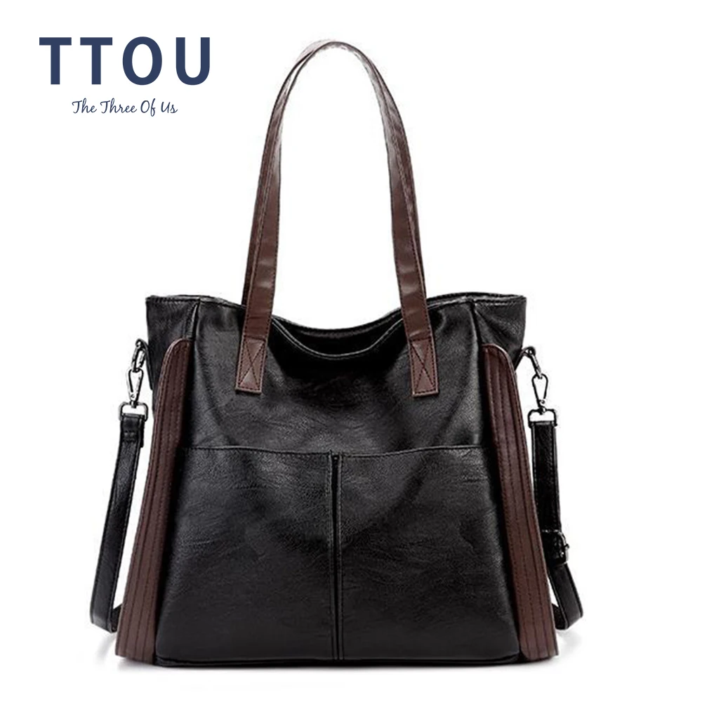 

Casual Tote Bag Female Luxury Handbag Large Capacity Shoulder Bag for Women Ladies Vintage PU Leather Crossbody Bag Sac A Main