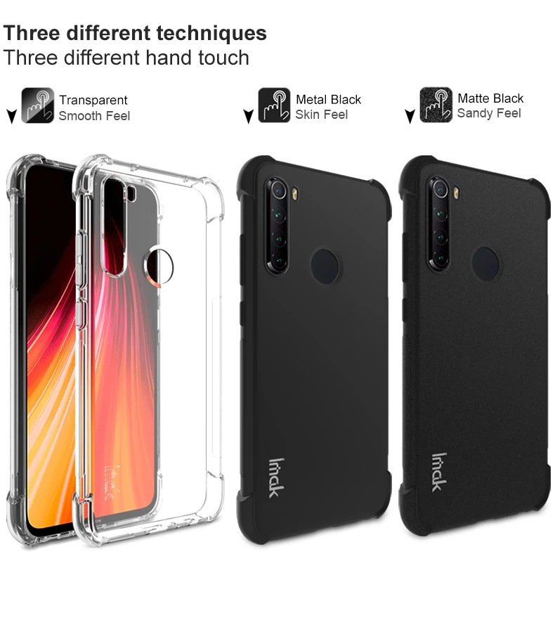 Для Xiaomi Redmi Note 8 чехол IMAK плотный чехол с защитой от падения защита, подушка безопасности Чехол из мягкого ТПУ для Xiaomi Redmi Note 8