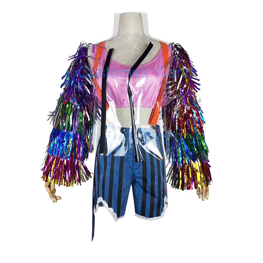 Новинка фильм Птицы охоты: и фантазия Эмалирование одного Harley Quinn косплей